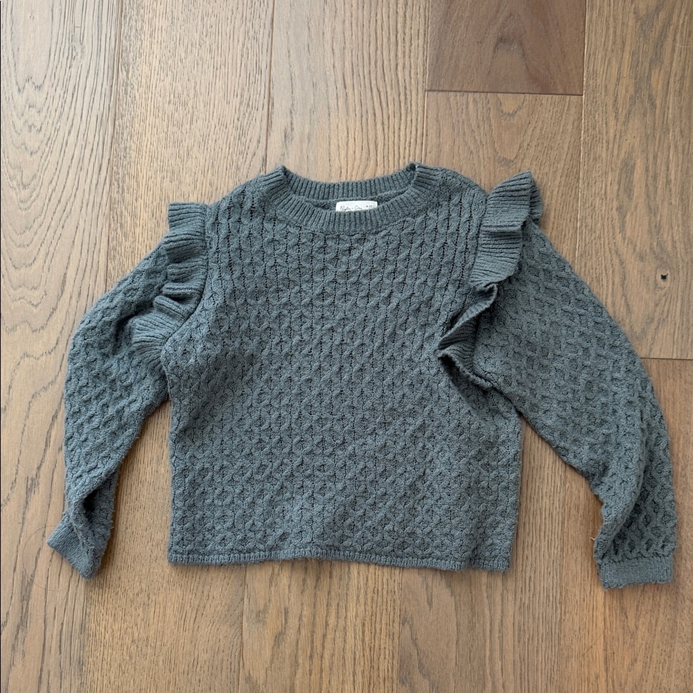 Rylee + Cru Charcoal Knit Sweater